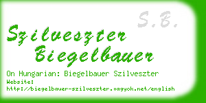 szilveszter biegelbauer business card